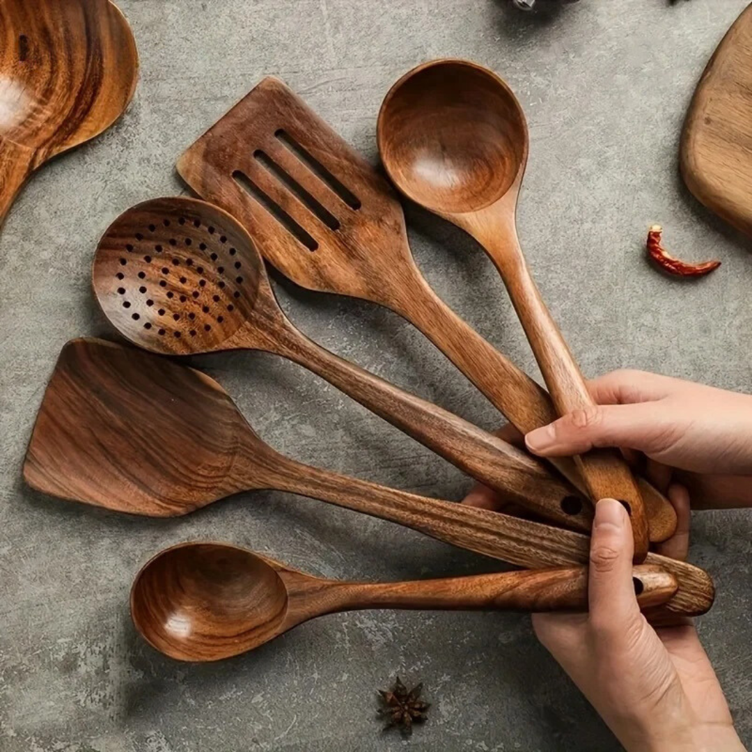 Walnut Kitchen Utensil Set (5-Piece)