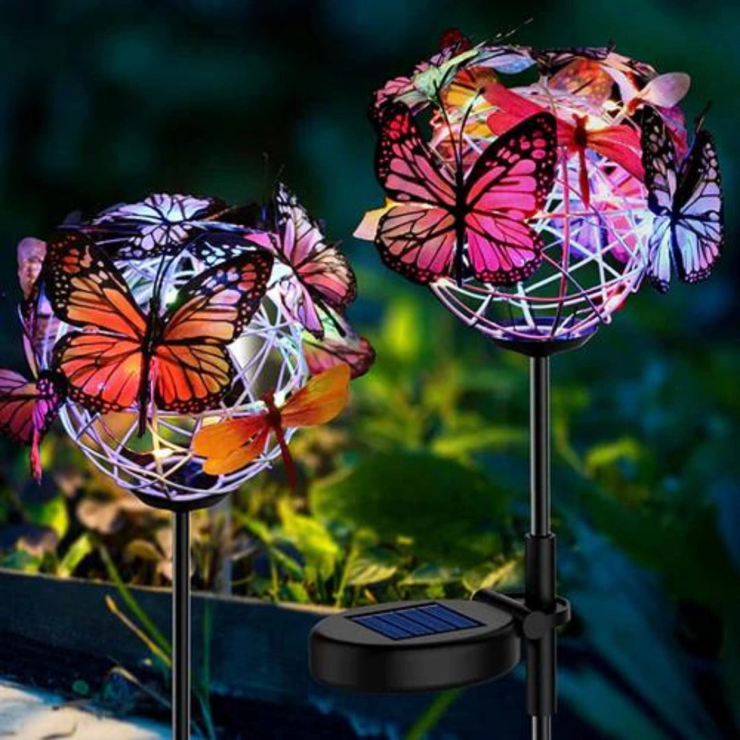 Butterfly Duo® | Solar-Powered Butterfly Stake Lights