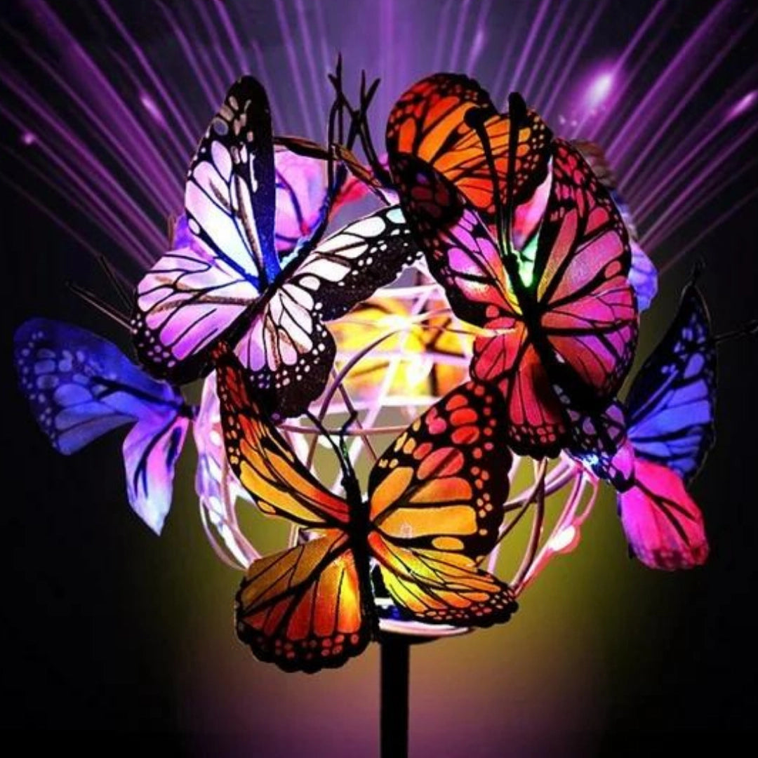 Butterfly Duo® | Solar-Powered Butterfly Stake Lights