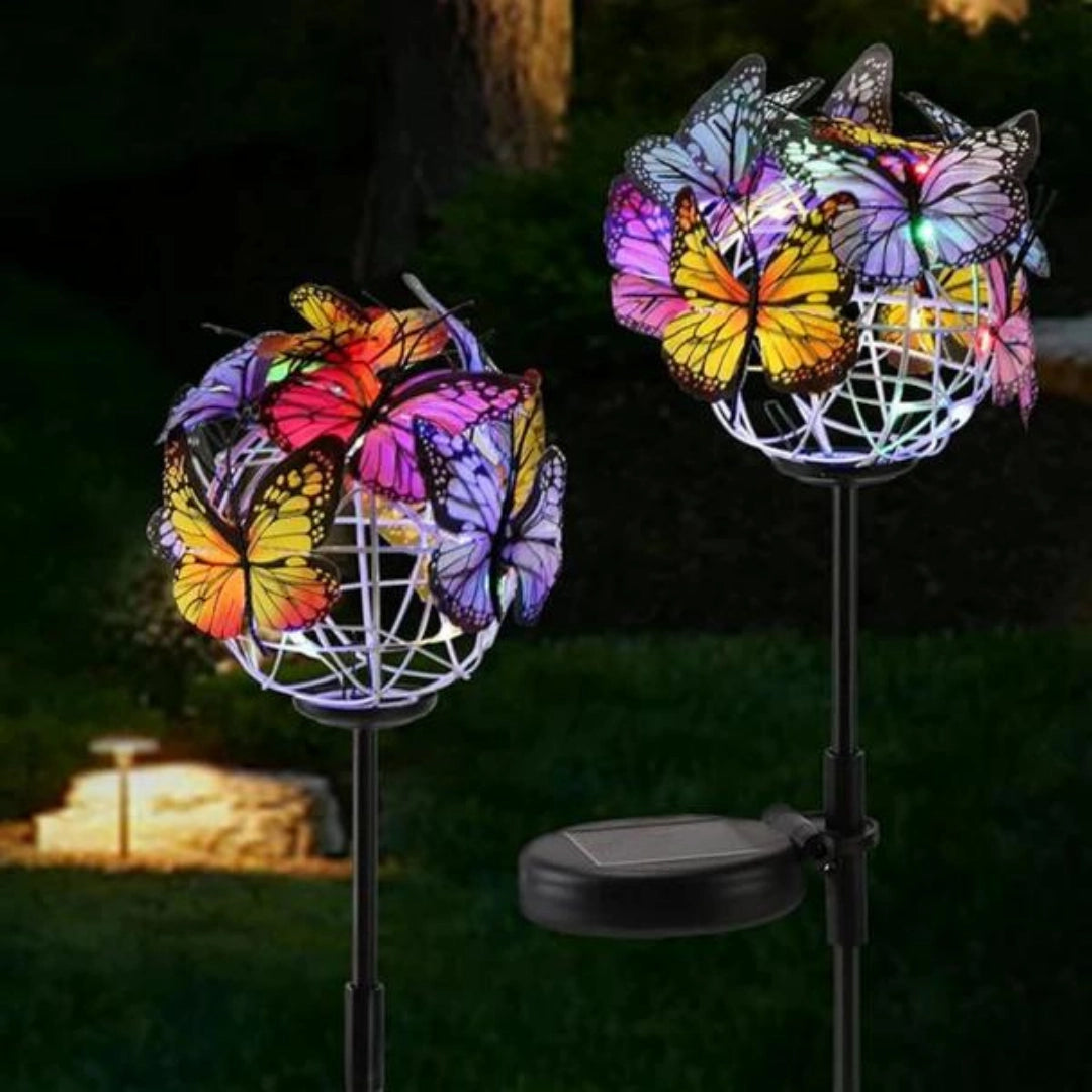 Butterfly Duo® | Solar-Powered Butterfly Stake Lights