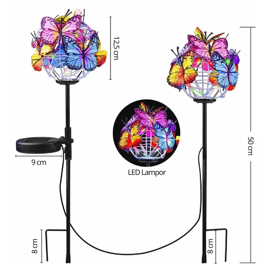 Butterfly Duo® | Solar-Powered Butterfly Stake Lights