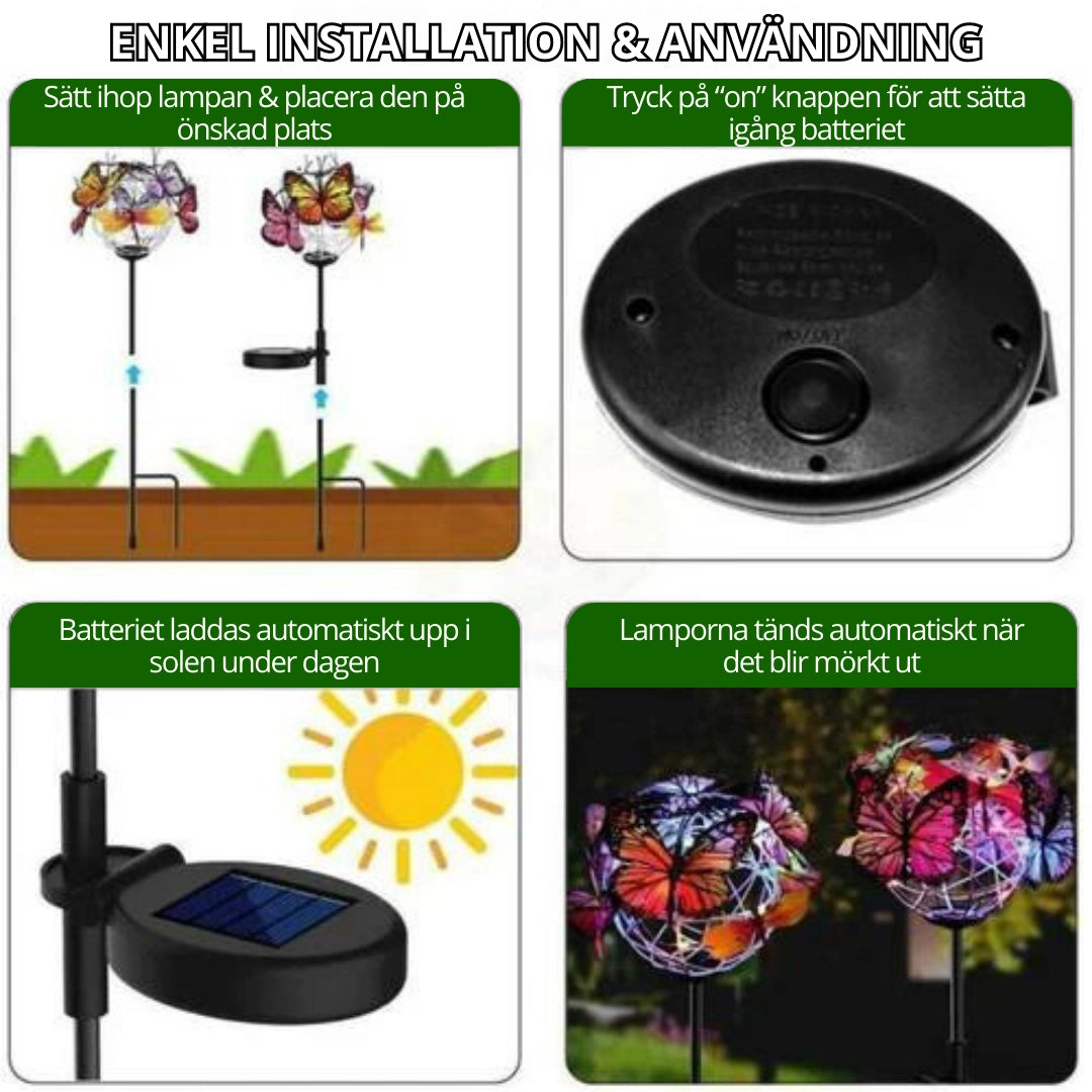 Butterfly Duo® | Solar-Powered Butterfly Stake Lights