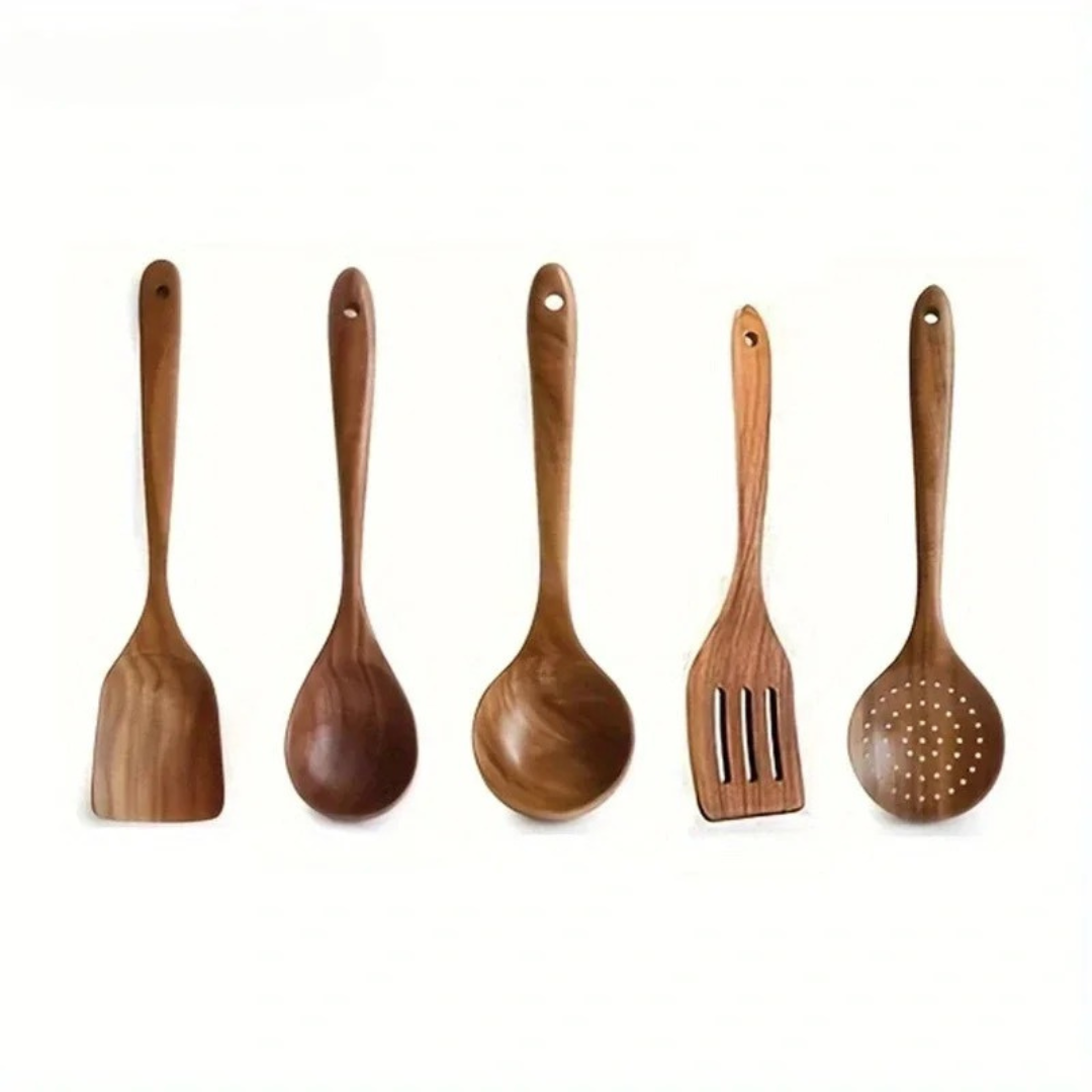 Walnut Kitchen Utensil Set (5-Piece)