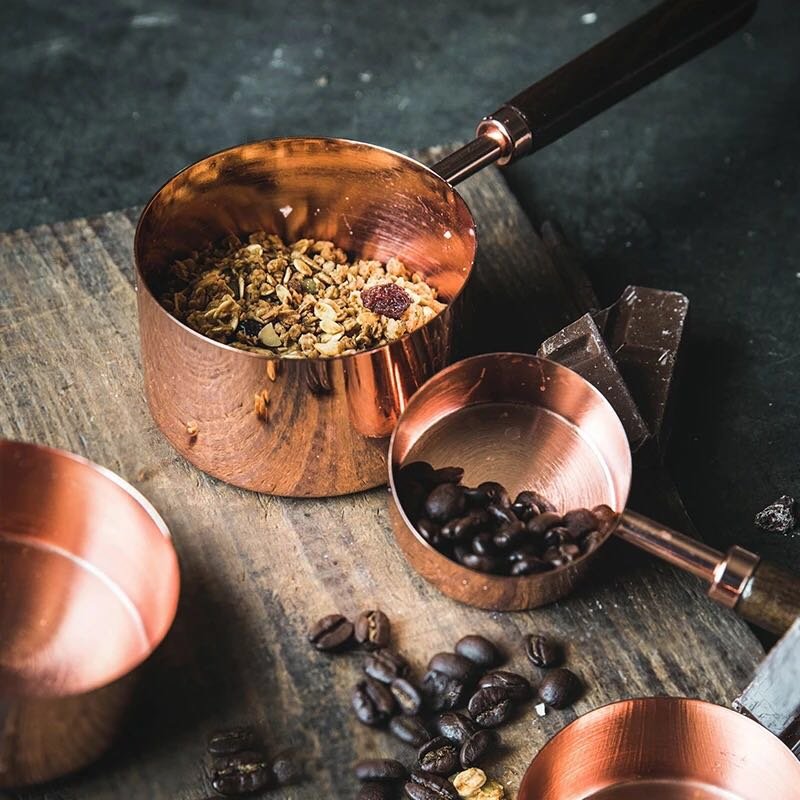 Measuring Spoon & Cup Set | Walnut and Copper