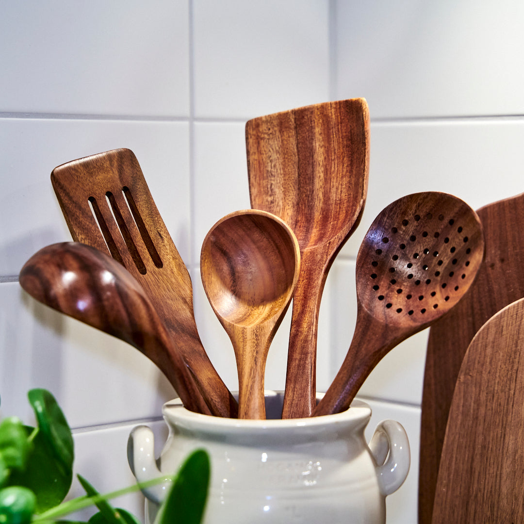 Walnut Kitchen Utensil Set (5-Piece)