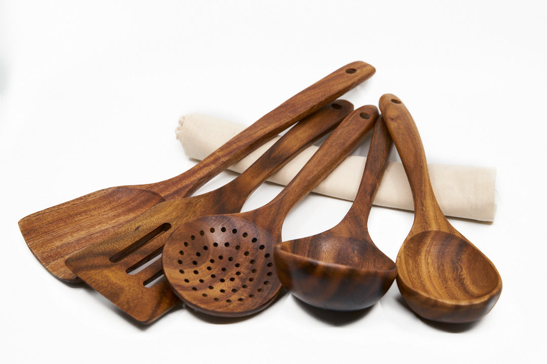 Walnut Kitchen Utensil Set (5-Piece)