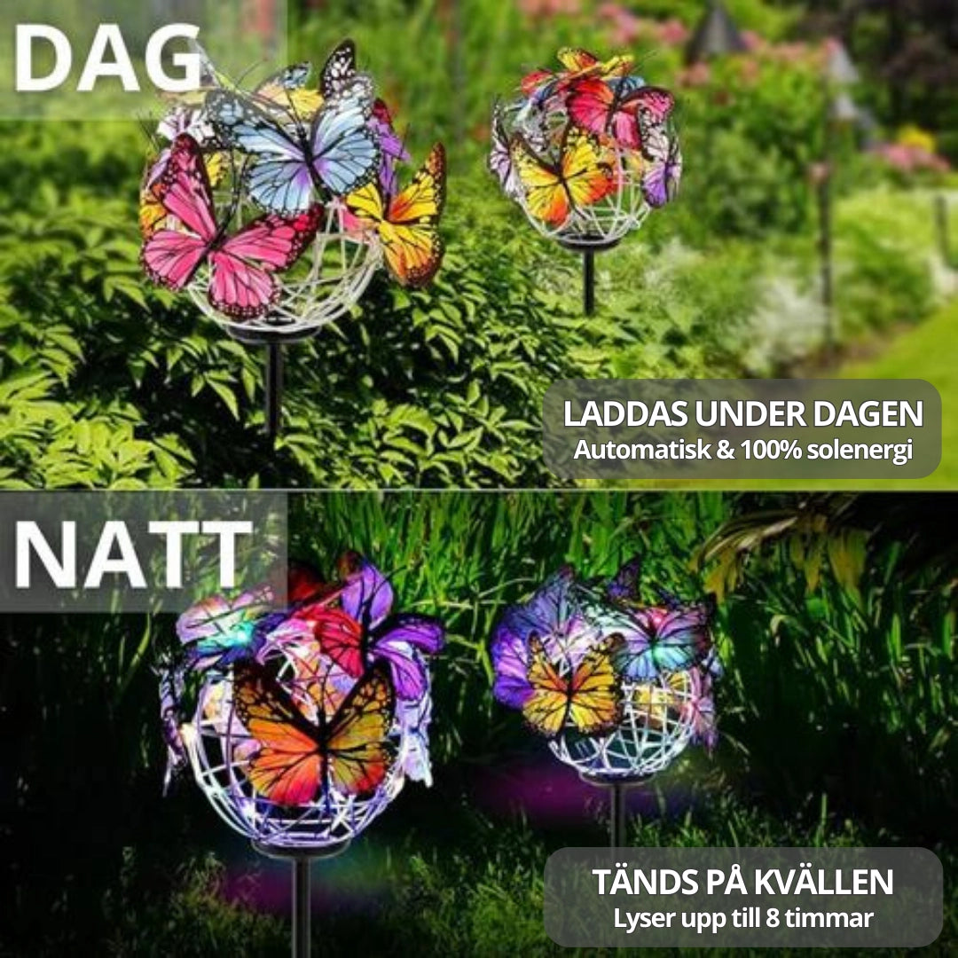 Butterfly Duo® | Solar-Powered Butterfly Stake Lights