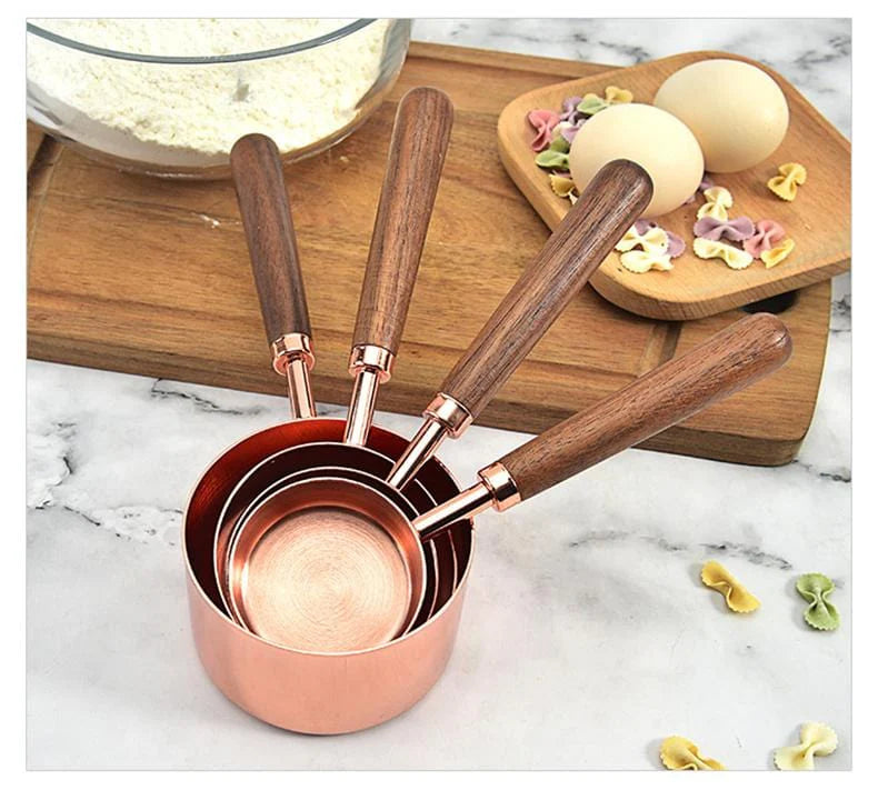 Measuring Spoon & Cup Set | Walnut and Copper