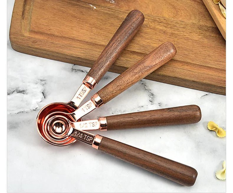 Measuring Spoon & Cup Set | Walnut and Copper