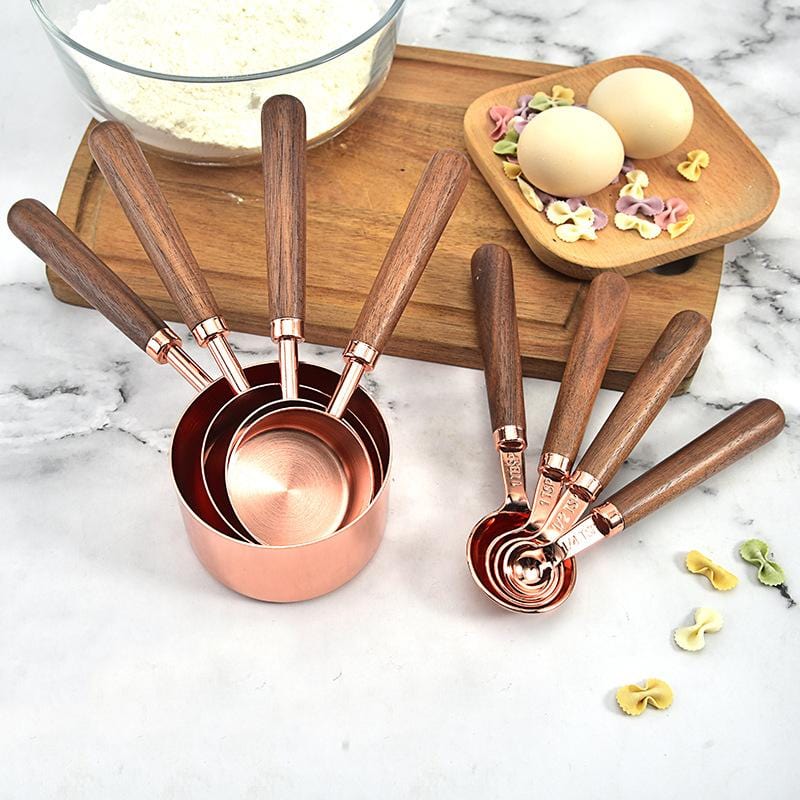 Measuring Spoon & Cup Set | Walnut and Copper