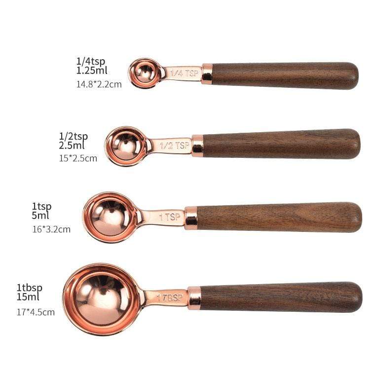 Measuring Spoon & Cup Set | Walnut and Copper