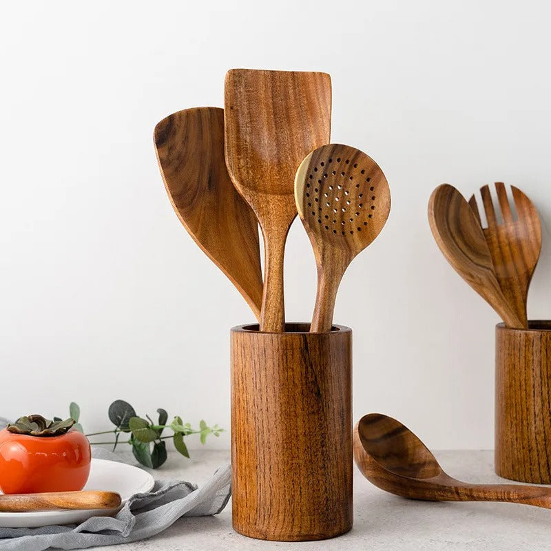 Walnut Utensil Holder