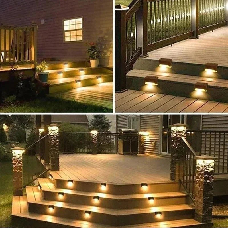 Solar-Powered Stair Lighting