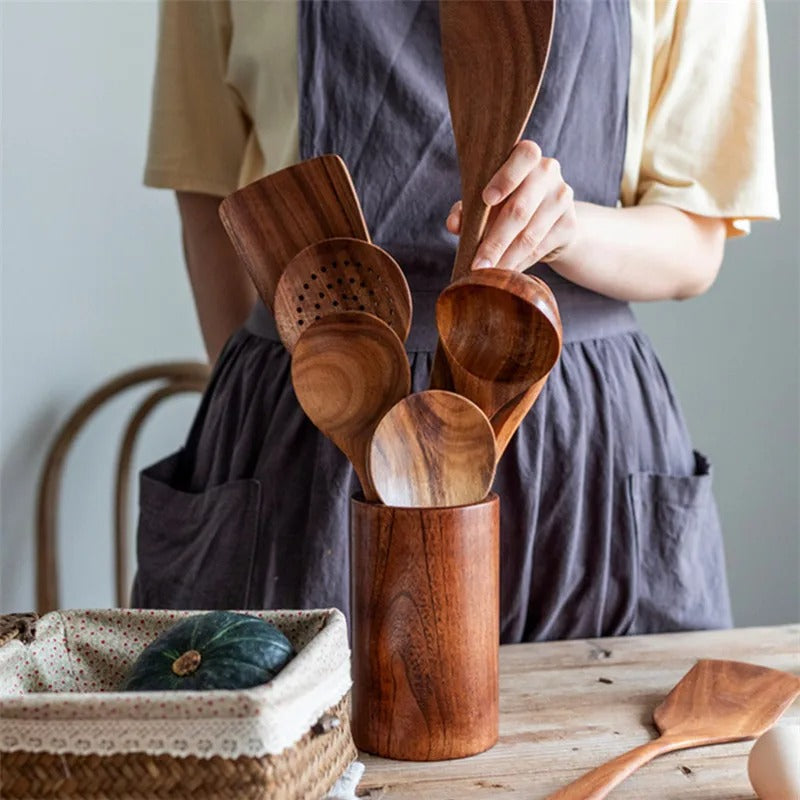 Walnut Utensil Holder