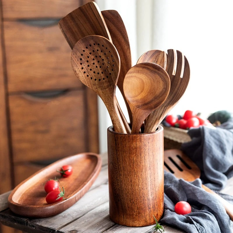 Walnut Utensil Holder